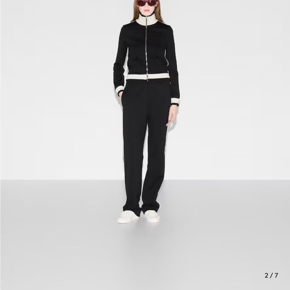 Gucci cotton fleece black jogger women’spants
